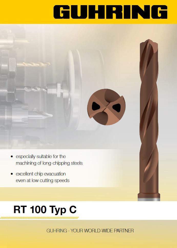 RT 100 C - Solide Carbide drill bits 
