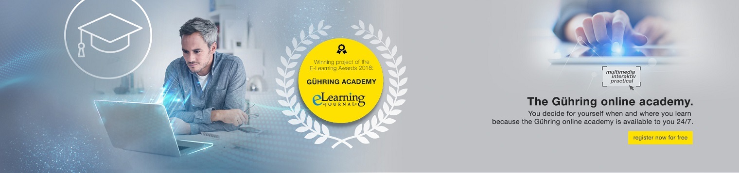 Jetzt registrieren bei der Gühring-Academy