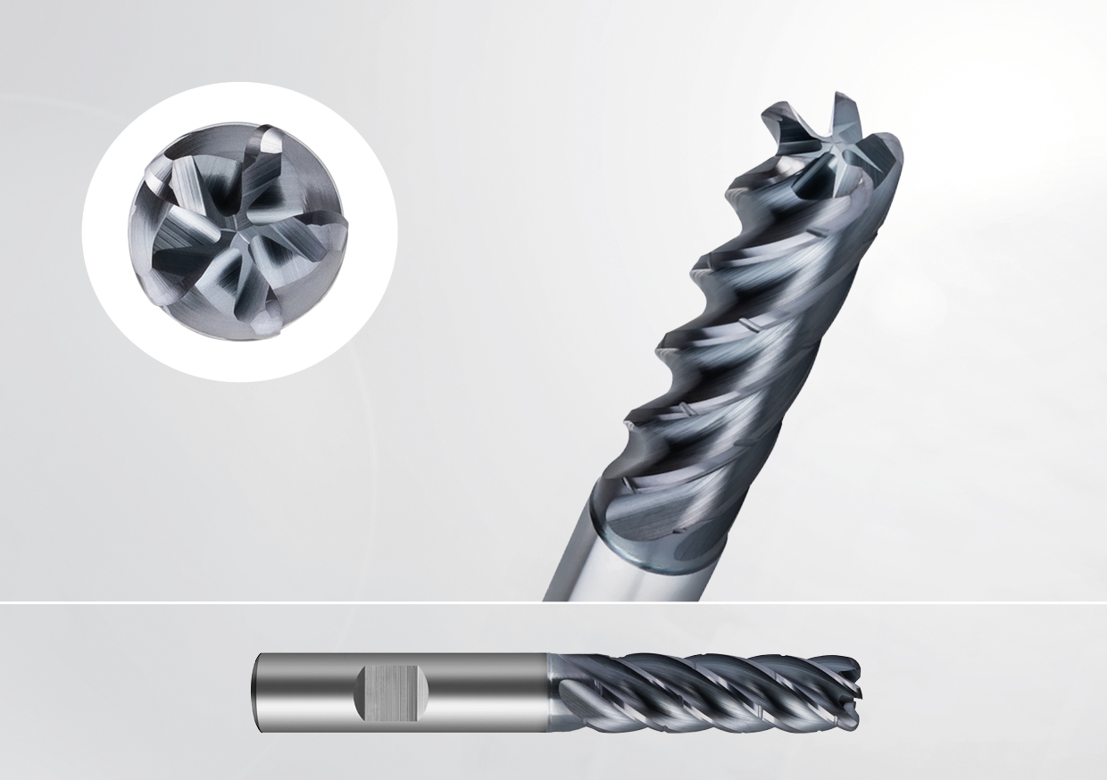 Picture of a solid carbide end mill RF 100 Speed