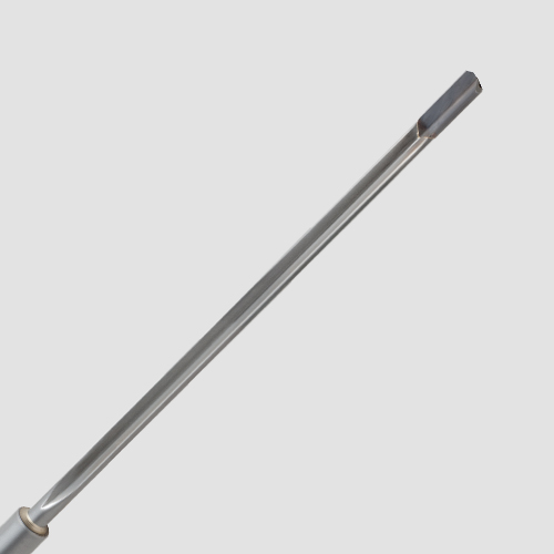 Close-up of an EB 80 single-fluted deep-hole drill