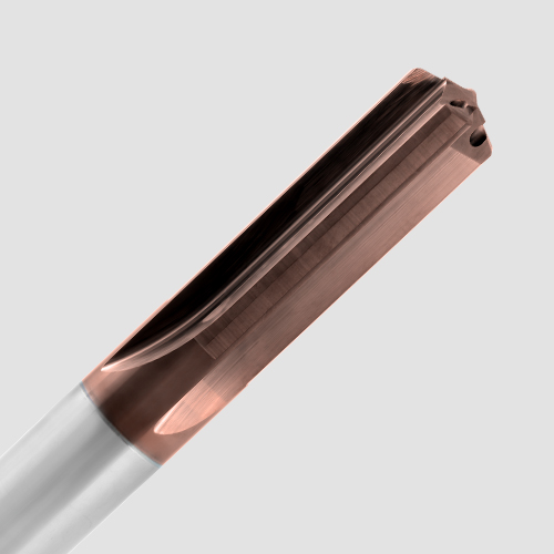 Close-up of a VB100 P deep-hole drill bit