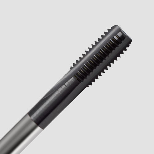 Close-up of a straight-fluted tap from Gühring