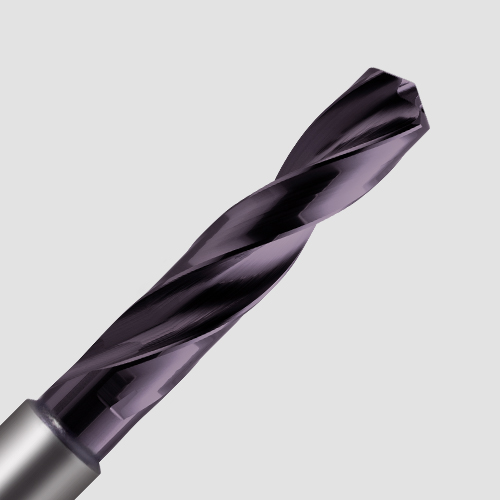 Close-up of an RT 100 XF carbide drill