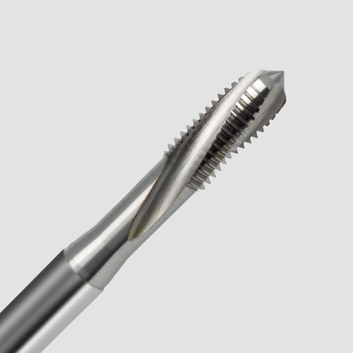 Detailed view of a spiralised tap from Gühring