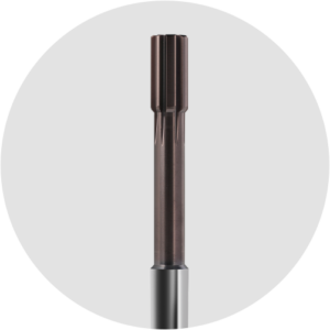 Close-up of a high-performance reamer HR 500 cast iron