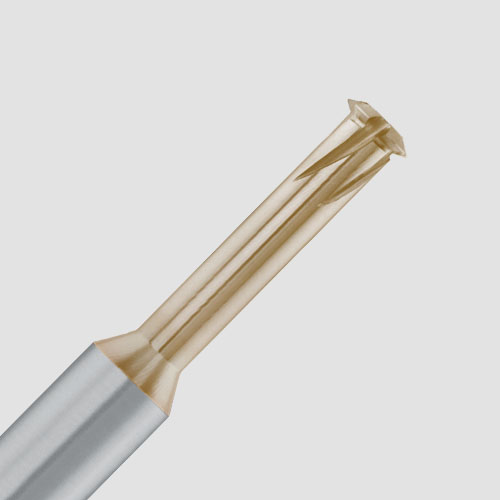 Close-up of a single-tooth thread milling cutter