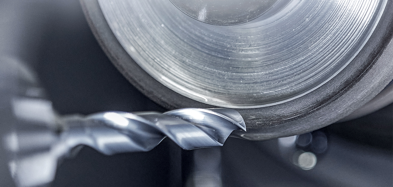 Close-up of a refurbishment process for metal drill