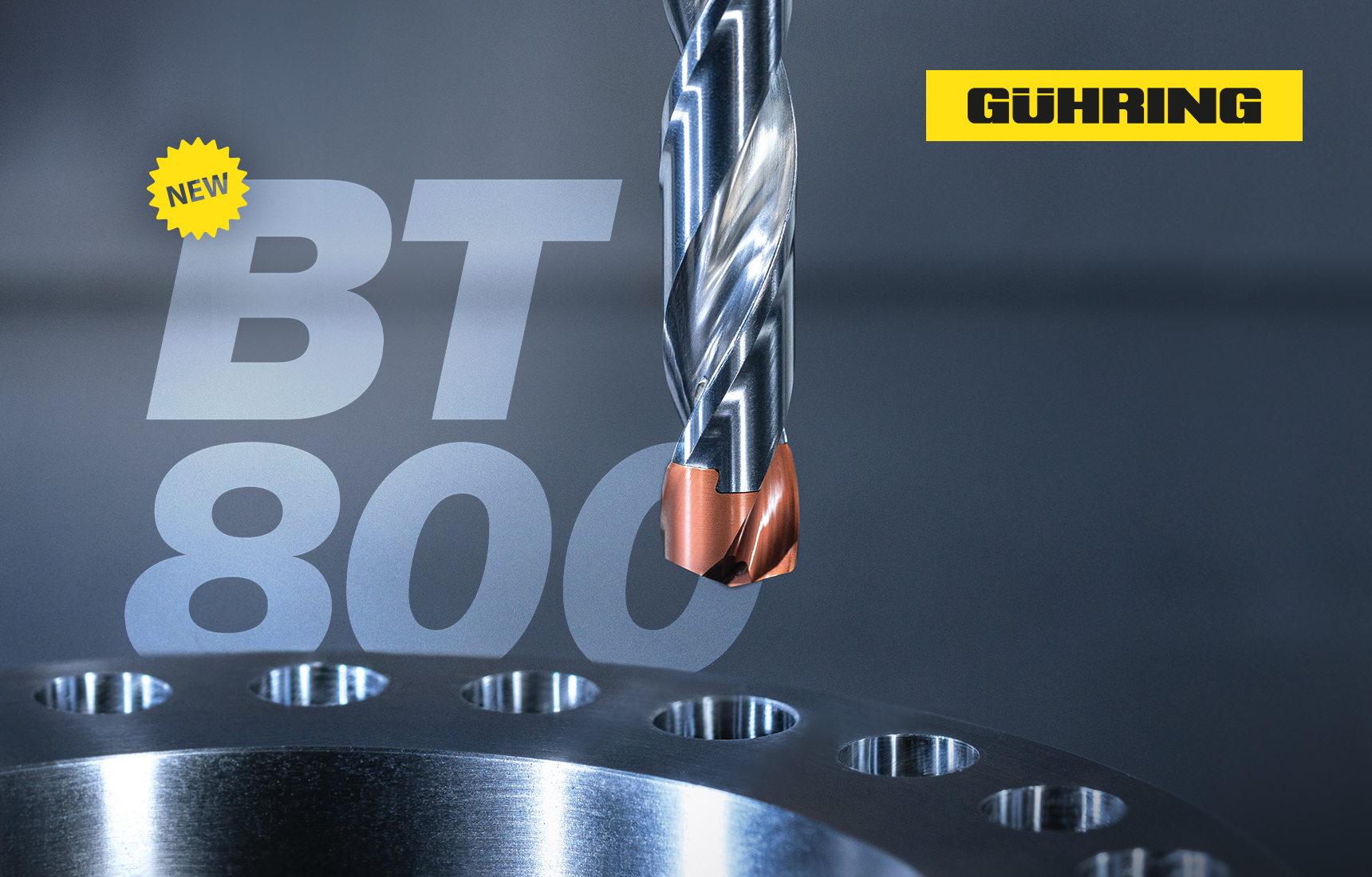 BT 800 Ein modularer Bohrer über einem Werkstück