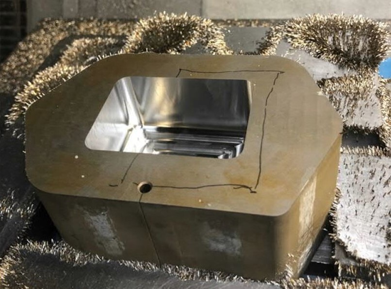 Die Fräser wurden an einem Test-Bauteil aus Stahl getestet
