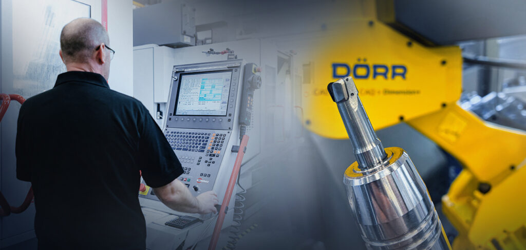 Ein Mann bei Dörr steht an der Maschine